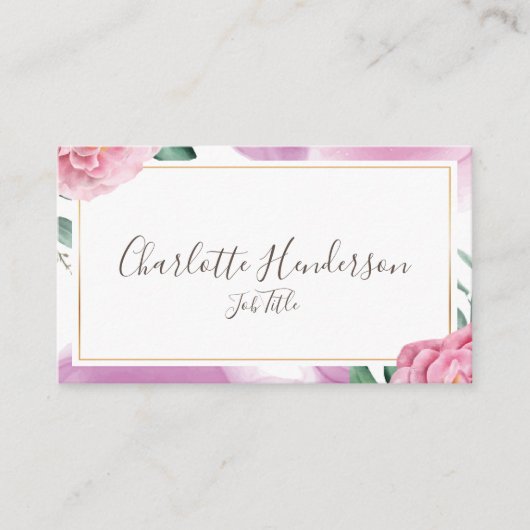 Blush Rozen Visitekaartje (Voorkant)