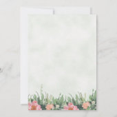  Blush Rozen Waterverf Bloemen Huwelijk Kaart (Achterkant)