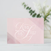 Blush RSVP Kaartje (Staand voorkant)