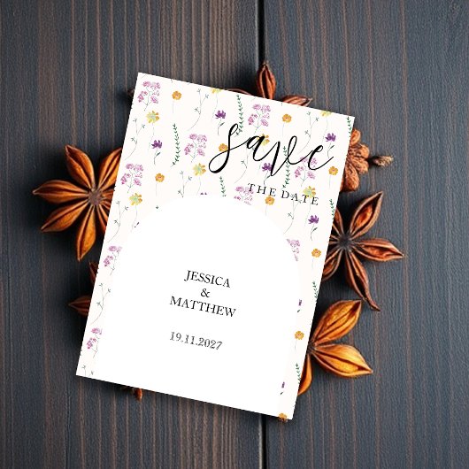 Blush Rustic Fairy Garden Save The Date