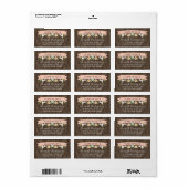 Blush Rustic Floral Afstuderen Retouradres Etiket (Full Sheet)