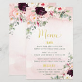 Blush Rustic Garden Wedding Menu (Voorkant / Achterkant)