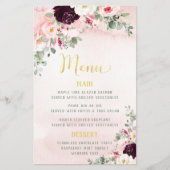 Blush Rustic Garden Wedding Menu (Voorkant)