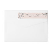 Blush Rustic Monogram grote uitnodiging envelop (Achterkant)