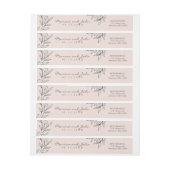 Blush Rustic Monogram grote uitnodiging envelop (Vel)