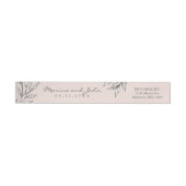 Blush Rustic Monogram grote uitnodiging envelop (Individueel)