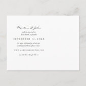 Blush Rustic Monogram Wreate Save the Date Aankondigingskaart (Achterkant)