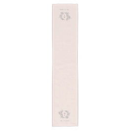Blush Rustic Monogram Wreath ReceptionTable Runner Korte Tafelloper