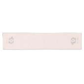 Blush Rustic Monogram Wreath ReceptionTable Runner Korte Tafelloper (Horizontaal)