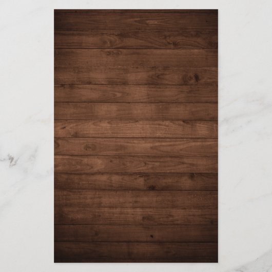 Blush Rustic Wood Botanical Wedding Menu (Achterkant)