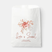 Blush rustieke bloemen gepersonaliseerde bruiloft bedankzakje (Voorkant)