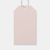 Blush rustieke Monogram krans bruiloft gunst Label Cadeaulabel (Achterkant)