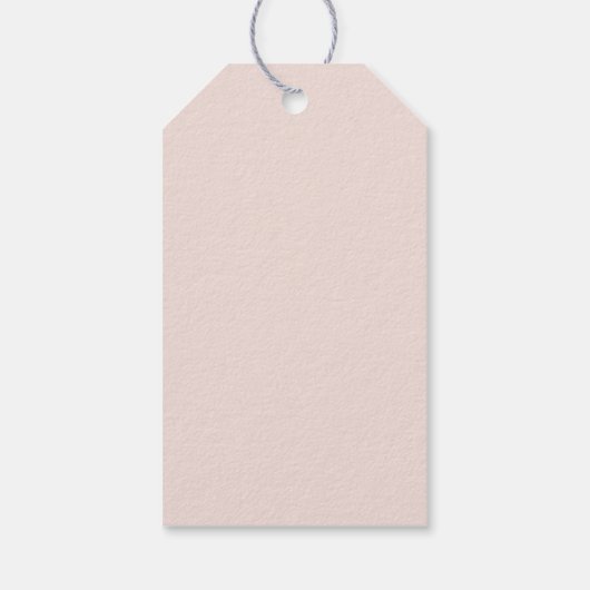 Blush rustieke Monogram krans bruiloft gunst Label Cadeaulabel (Achterkant)