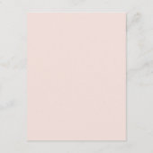 Blush rustieke Monogram krans bruiloft receptie Informatiekaartje (Achterkant)
