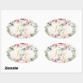 Blush rustieke tuin bruiloft klassieke ovale Stick Sticker (Vel)