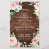 Blush Rustige houten geometrische botanische progr (Achterkant)