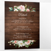 Blush Rustige houtflora Geometrische botanische Drieluik Programma (Binnenzijde eerst)