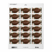 Blush Rustige houtflora Geometrische botanische Etiket (Full Sheet)