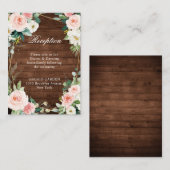 Blush Rustige houtflora Geometrische botanische Informatiekaartje (Voorkant / Achterkant)