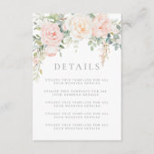 Blush & Sage Bloemen Trouwdetails Behuizing Kaart (Voorkant)