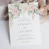 Blush & Sage Bloemen Verlovingsfeest Kaart