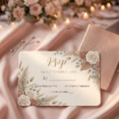 Blush Sage Botanical Elegance RSVP Kaartje