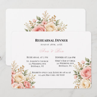 Blush Sage Champagne Oefendiner Kaart