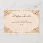 Blush Sage Floral Garden Diapper Raffle Informatiekaartje (Voorkant)