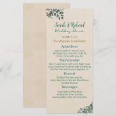 Blush Sage Floral Wedding Menu (Voorkant / Achterkant)