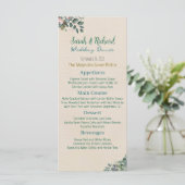 Blush Sage Floral Wedding Menu (Staand voorkant)