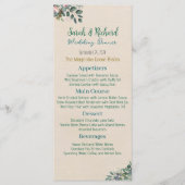 Blush Sage Floral Wedding Menu (Voorkant)