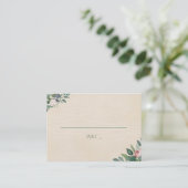 Blush Sage Floral Wedding Plaatskaartje (Staand voorkant)