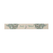 Blush Sage Floral Wedding Uitnodigingen Wikkel (Vlak)