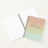 Blush Sage Gradiënt Olivia Naam Notitieboek (Binnen)
