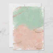 Blush & Sage Green Gender onthullen, Waterverf, Go Kaart (Achterkant)