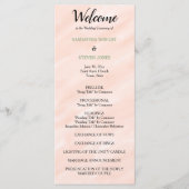 Blush Sage Green Waterverf Wedding Programme Programmakaart (Voorkant)