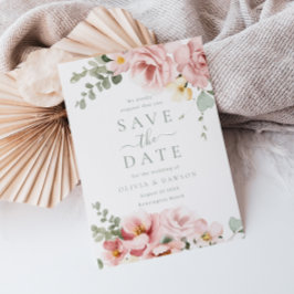 Blush & Sage Groen Divine Elegantie Bruiloft Save The Date