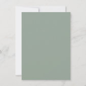 Blush & Sage Groen Moderne Bruiloft Save The Date (Achterkant)