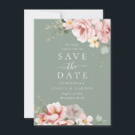Blush & Sage Groen Moderne Bruiloft Save The Date<br><div class="desc">Blush & Sage Green Modern Wedding Sla de datum op Zie bijpassend collectie in Niche en Nest Store</div>
