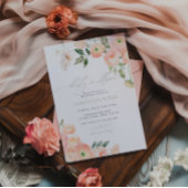 Blush & Sage Groene Bloemen Baby in Bloom Shower Kaart