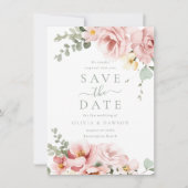 Blush & Sage Groene Divine Elegantie Trouwen Save The Date (Voorkant)