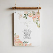 Blush & Sage Groene Tafel Nummer Zitplaatskaart Kaart