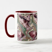 Blush Sage Marmeren Mok Luxe Abstracte Koffiebeker (Links)