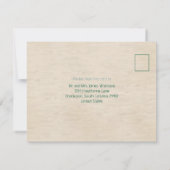 Blush & Sage met Waterverf Foliage Wedding RSVP Kaartje (Achterkant)