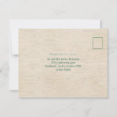 Blush & Sage met Waterverf Foliage Wedding RSVP Kaartje (Achterkant)