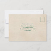 Blush & Sage met Waterverf Foliage Wedding RSVP Kaartje (Achterkant)