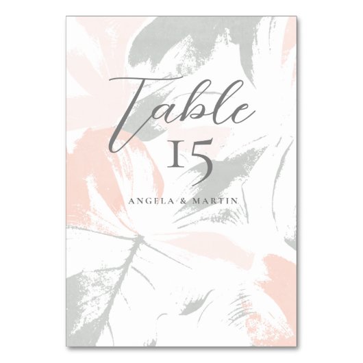 Blush Sage Modern Table Number Table Kaart (Achterkant)