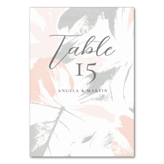 Blush Sage Modern Table Number Table Kaart (Voorkant)