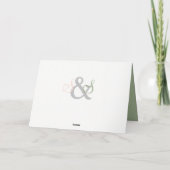 Blush Sage Monogram Weddenfoto Bedankkaart (Achterkant)
