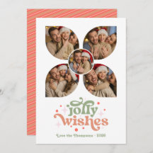 Blush & Sage Retro Photo Collage Christmas